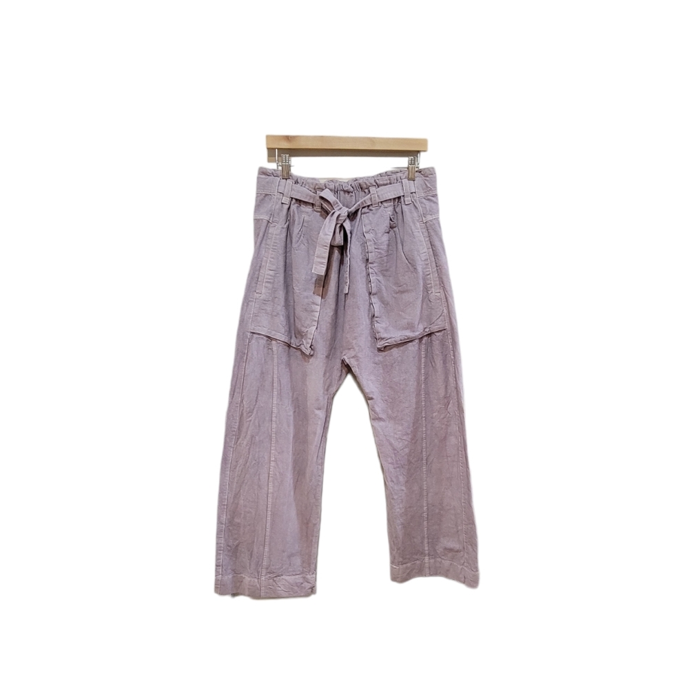 Free People Sky Rider Pant in Lilac Purple Linen Blend Women's Medium